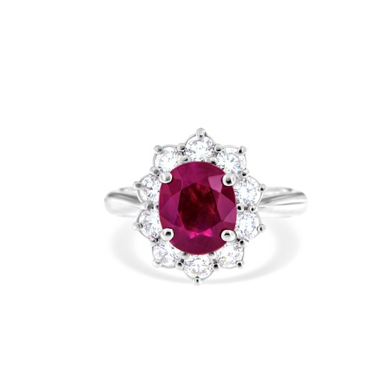 Ring Roman Gioielli Woman PRINCIPESSA in White Gold Rubino 2.84 Ct AN.RUB-J-2 - AN.RUB-J-2